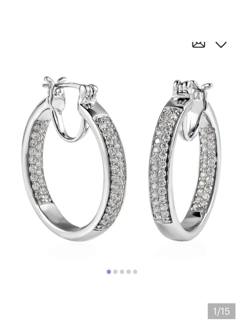 🆕️✨️ Karis Simulated Diamond Hoop Earrings in Platinum Bond 2.65 ctw✨️